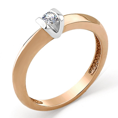 Кольцо, золото, бриллиант, 1-104-59